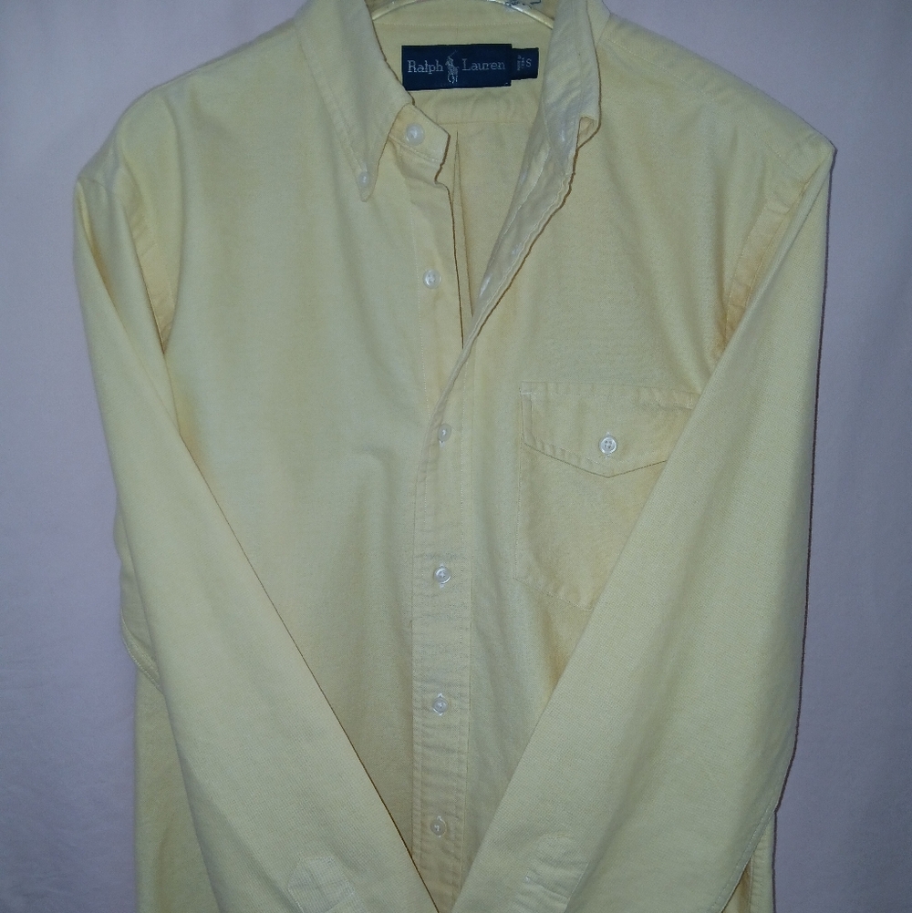Ralph Lauren Men's Soft Yellow Casual Shirt